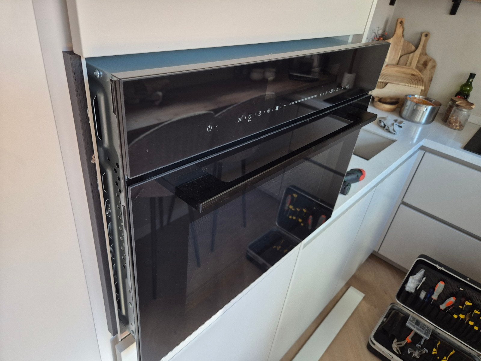 Mo45bl inbouw combi magnetron oven 45x56, Ophalen of Verzenden, Zo goed als nieuw