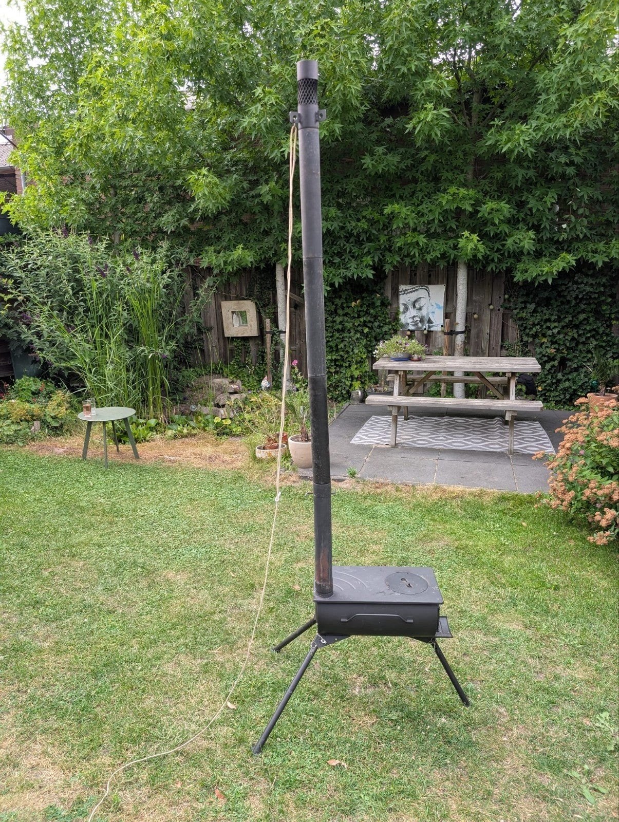 Houtkachel voor tent met vonkenvanger, Huis en Inrichting, Kachels, Ophalen