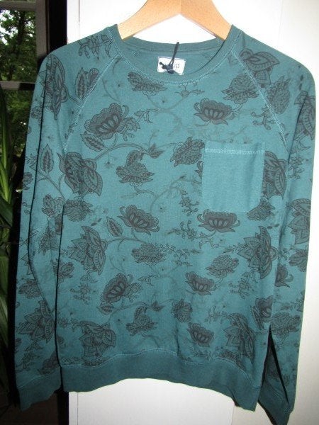 E1493 UNLOCKED mt S nieuw label sweatshirt donkergroen zwart, Unlocked, Verzenden, Nieuw, Groen