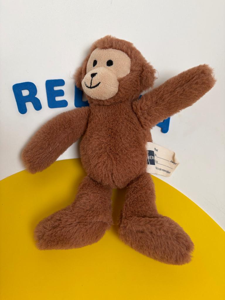 K1162 hema aap aapje 20 cm, Kinderen en Baby's, Speelgoed | Knuffels en Pluche, Ophalen of Verzenden, Overige typen