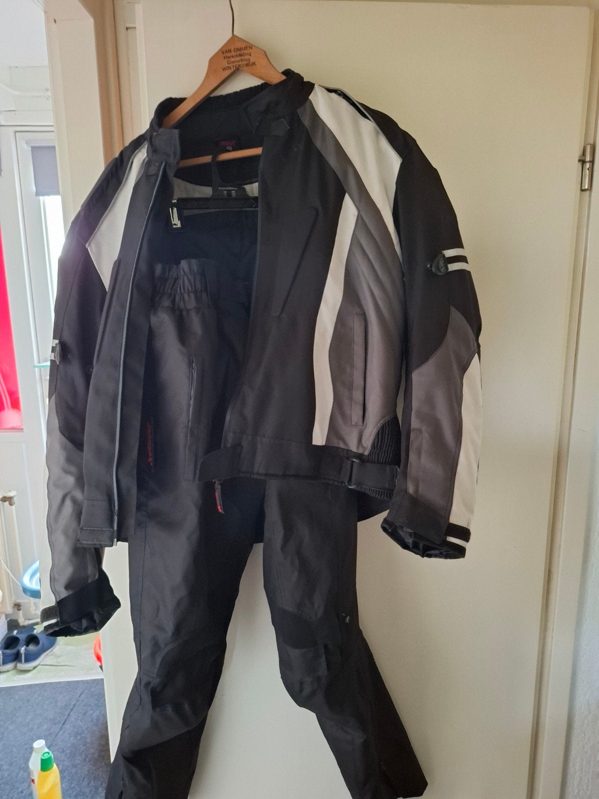 Motorpak (jas, broek, handschoenen, laarzen), Jas | textiel, Ophalen of Verzenden, Tweedehands, Heren