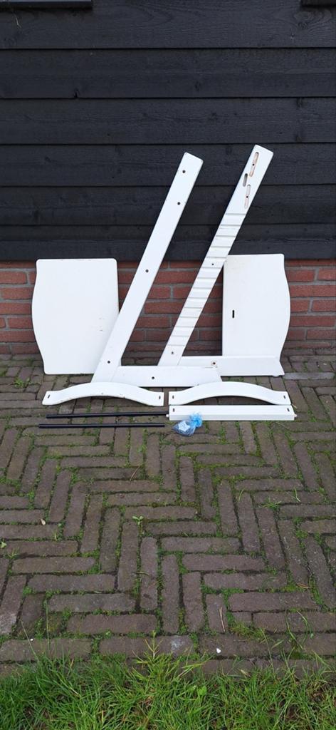 Stokke Tripp Trapp kinderstoel wit meegroeistoel, Ophalen of Verzenden, Gebruikt, Meegroeistoel, Aanschuifbaar