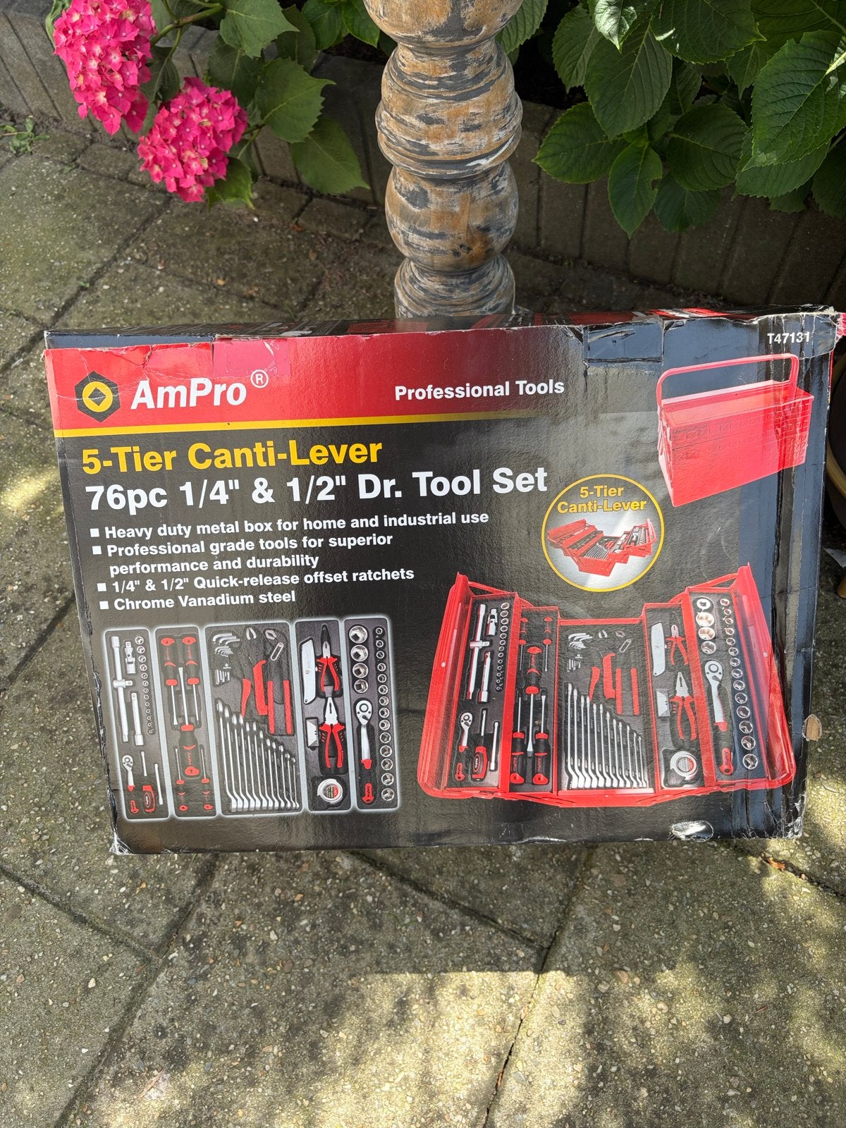 AmPro 5-Tier Canti-Lever 76-delige Gereedschapskist, Ophalen of Verzenden, Gevuld, Nieuw