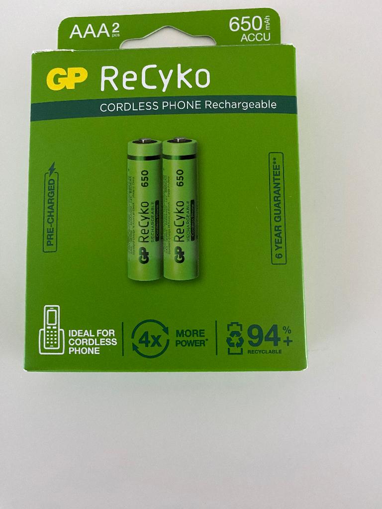 4x GP ReCyko oplaadbare batterijen AAA, Audio, Tv en Foto, Accu's en Batterijen, Ophalen of Verzenden, Zo goed als nieuw, Oplaadbaar