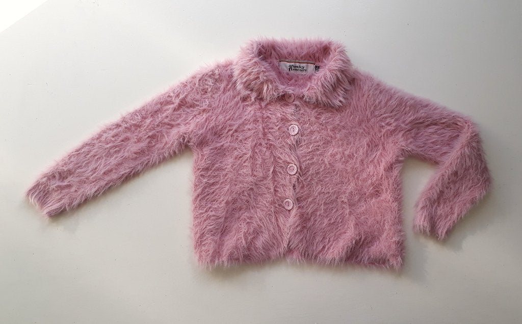 4FF Vest Meisje Roze Zacht Fluffy Maat 110-116-122-128, Meisje, Trui of Vest, Ophalen of Verzenden, Zo goed als nieuw