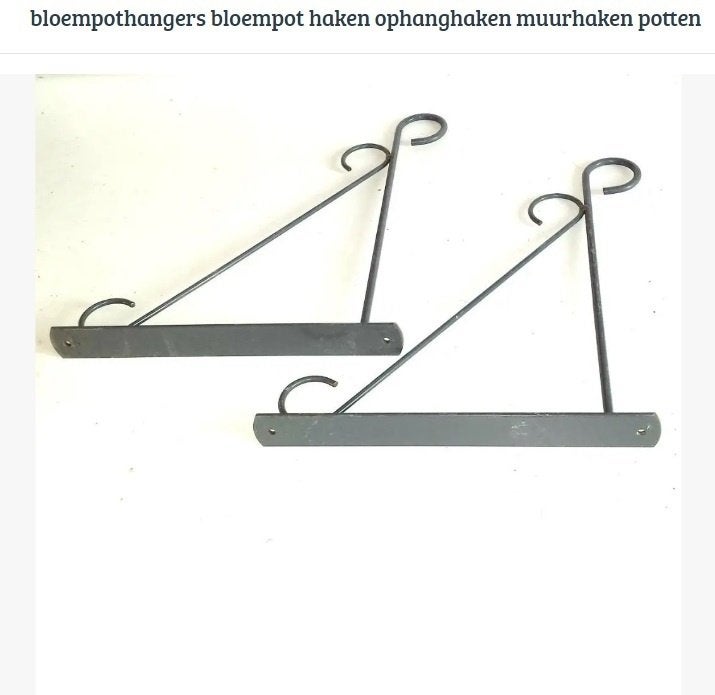 bloempothangers bloempot haken ophanghaken muurhaken pot, Overige materialen, Rond, Ophalen of Verzenden, Minder dan 40 cm