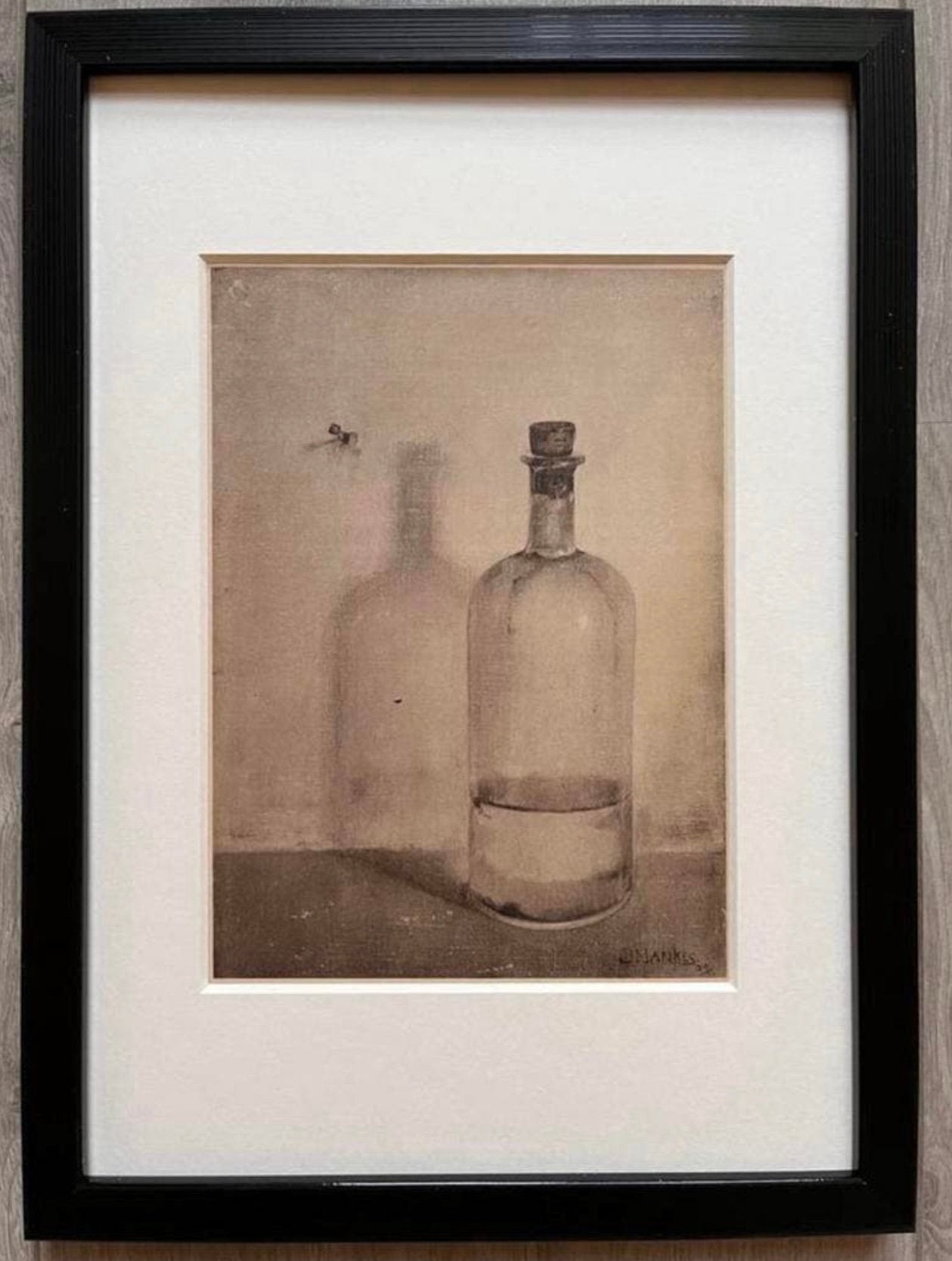 Jan Mankes 1889-1920 / Heliogravure Oliefleschje 1923, Antiek en Kunst, Ingelijst, Ophalen of Verzenden, Gravure, 32 cm