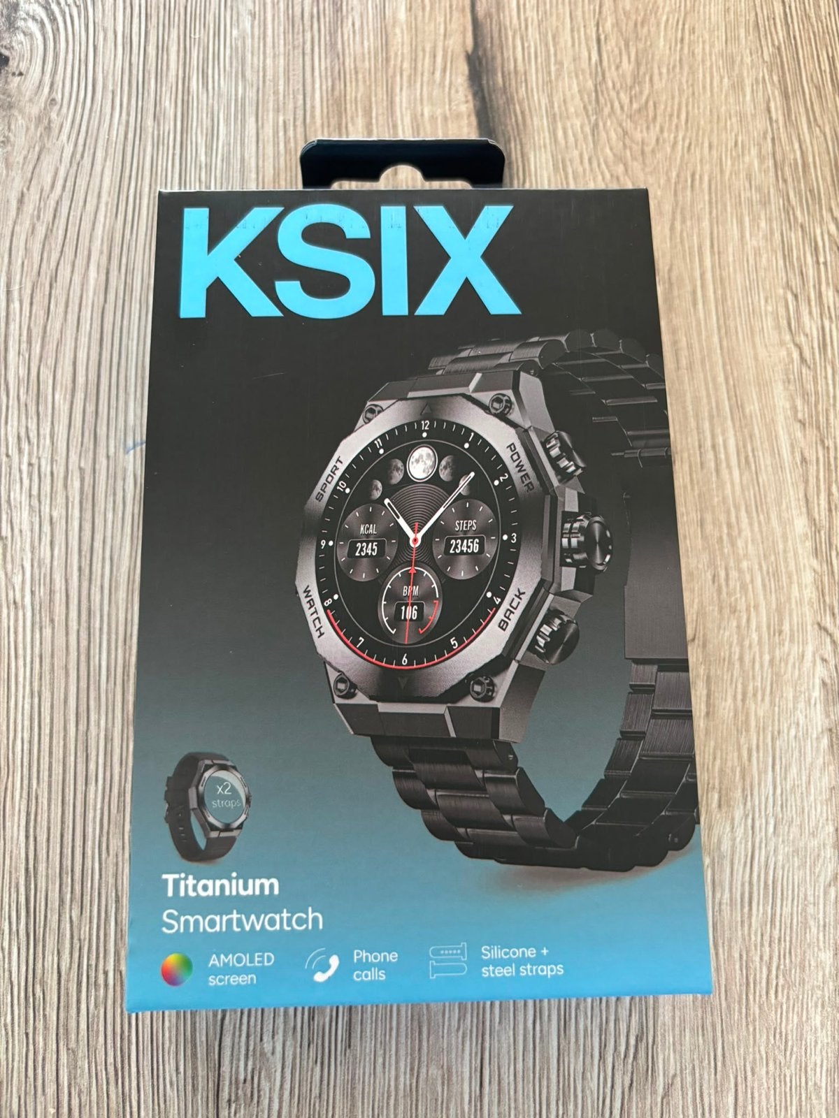 KSIX Smartwatch Titanium - Nieuw in doos, Hartslag, Zwart, Nieuw, Ophalen of Verzenden