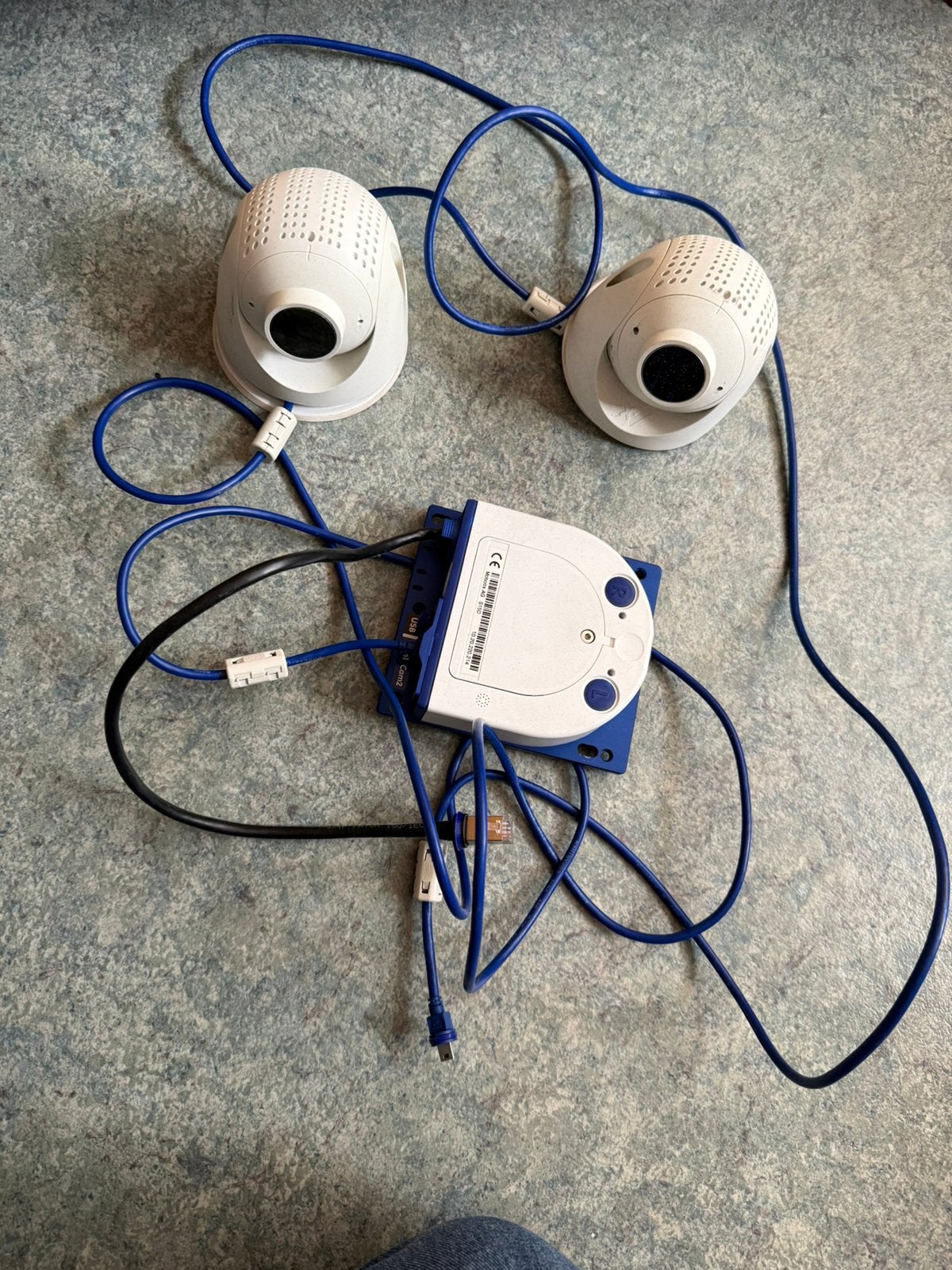 Dubbele Mobotix PTmount IP-camera met thermische lens, Ophalen of Verzenden, Gebruikt, Binnencamera