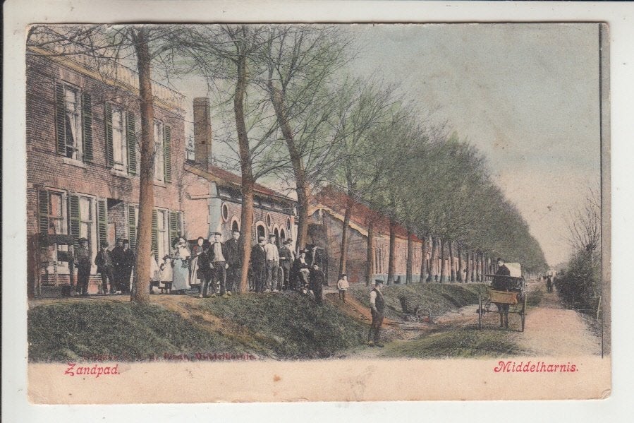 Middelharnis, Zandpad, Ophalen of Verzenden, Voor 1920, Gelopen, Zuid-Holland