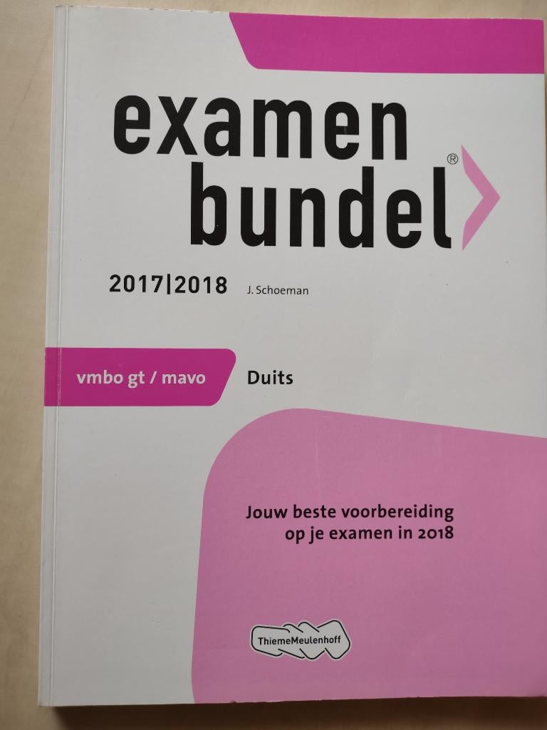Examenbundel vmbo-gt/mavo Duits 2017/2018, z.g.a.n., Boeken, Schoolboeken, VMBO, J. Schoeman, Duits, Ophalen of Verzenden