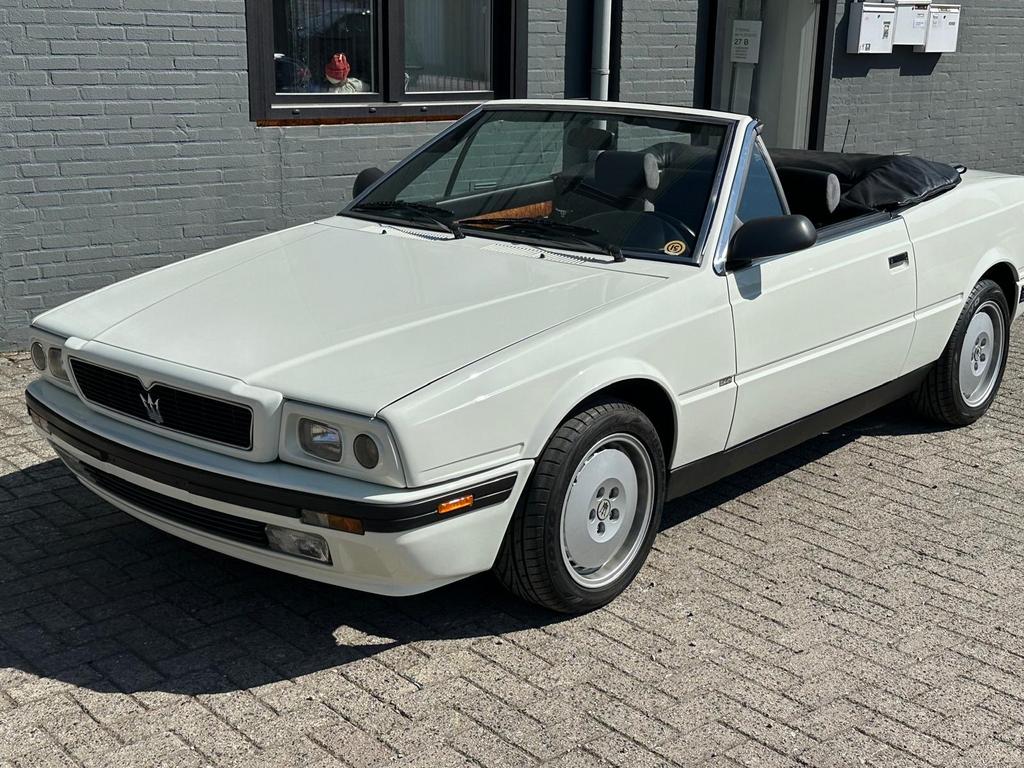Maserati Zagato Spyder Biturbo, 1e eig. Bj 1989, Auto's, Cabriolet, Wit, Handgeschakeld, 220 pk