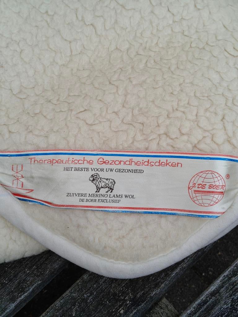 Therapeutische wollen topper 2 persoons, Tweepersoons, Ophalen of Verzenden, Zo goed als nieuw, 200 cm