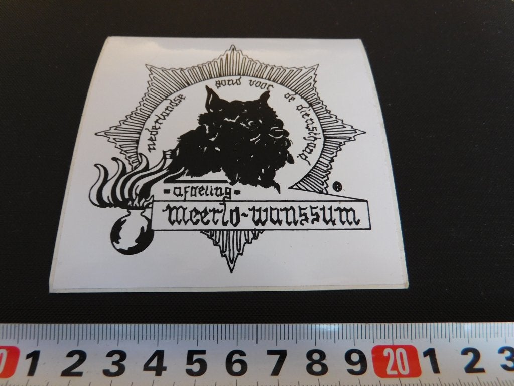 sticker Meerlo Wanssum Nederlandse bond diensthonden *, Ophalen, Zo goed als nieuw
