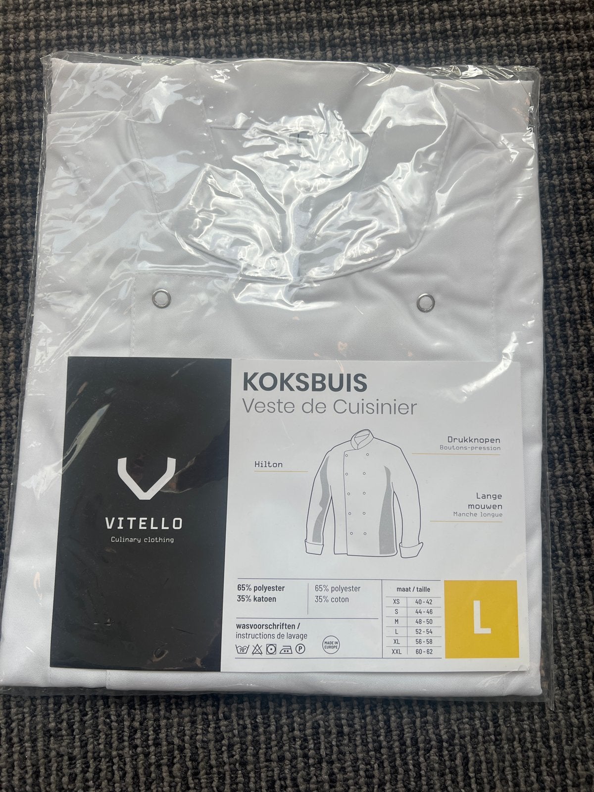 Nieuwe Vitello Koksbuis - Maat L en XL beschikbaar, Ophalen of Verzenden, Nieuw
