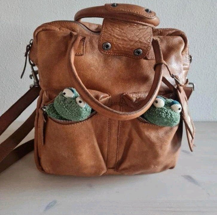 Mooie originele Cowboysbag camelkleur super kwaliteit!, Ophalen, Zo goed als nieuw, Bruin, Handtas