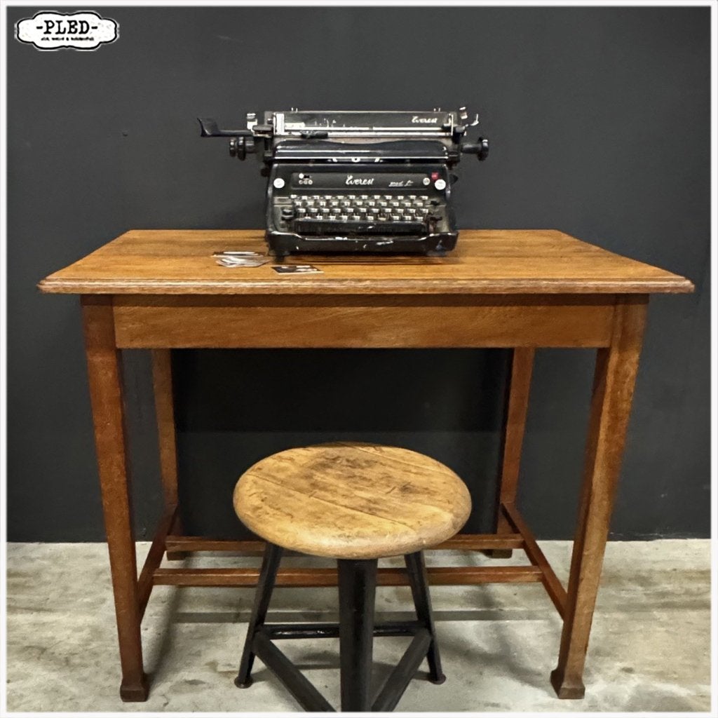 Eikenhouten tafeltje / schrijftafel / haltafel / keukentafel, Ophalen, Overige typen, Gebruikt, Nb