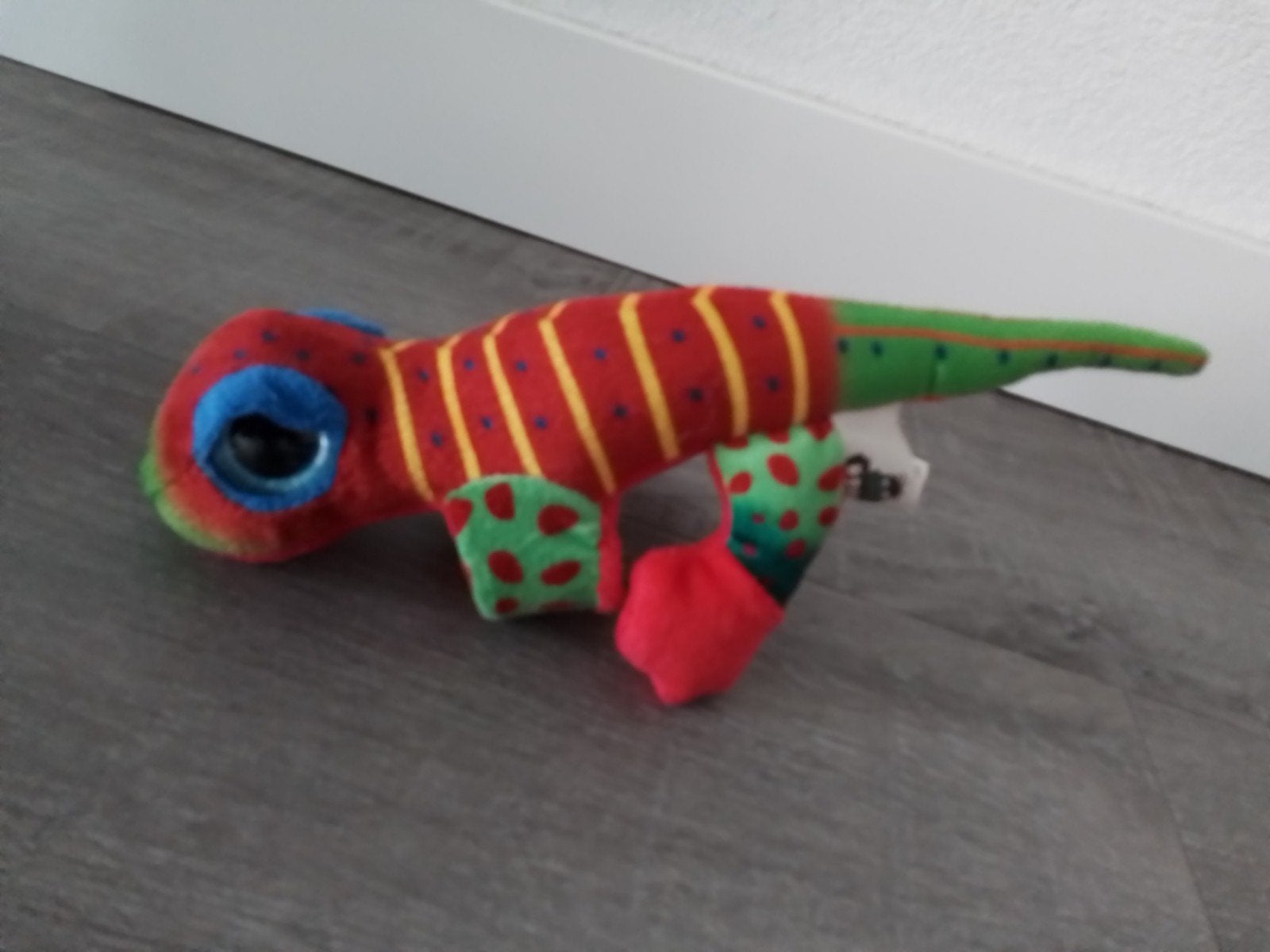Leguaan knuffel met klap armen 23 cm, Ophalen of Verzenden, Zo goed als nieuw