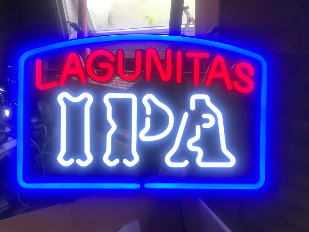 Lagunitas IPA Neon Reclamebord - Uniek Lichtbord, Verzamelen, Biermerken, Ophalen of Verzenden, Zo goed als nieuw
