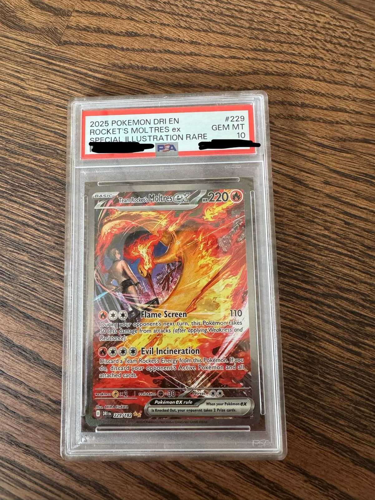 Team rockets moltres PSA 10 #229, Ophalen, Nieuw