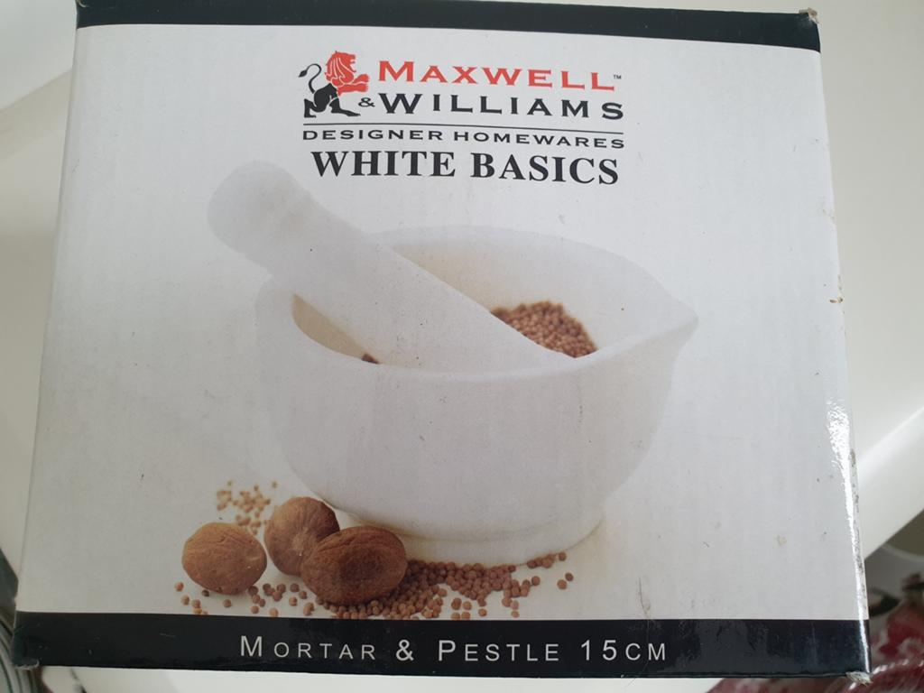 Maxwell & Williams White Basuc 15 cm Mortar & Pestle., Ophalen of Verzenden, Nieuw