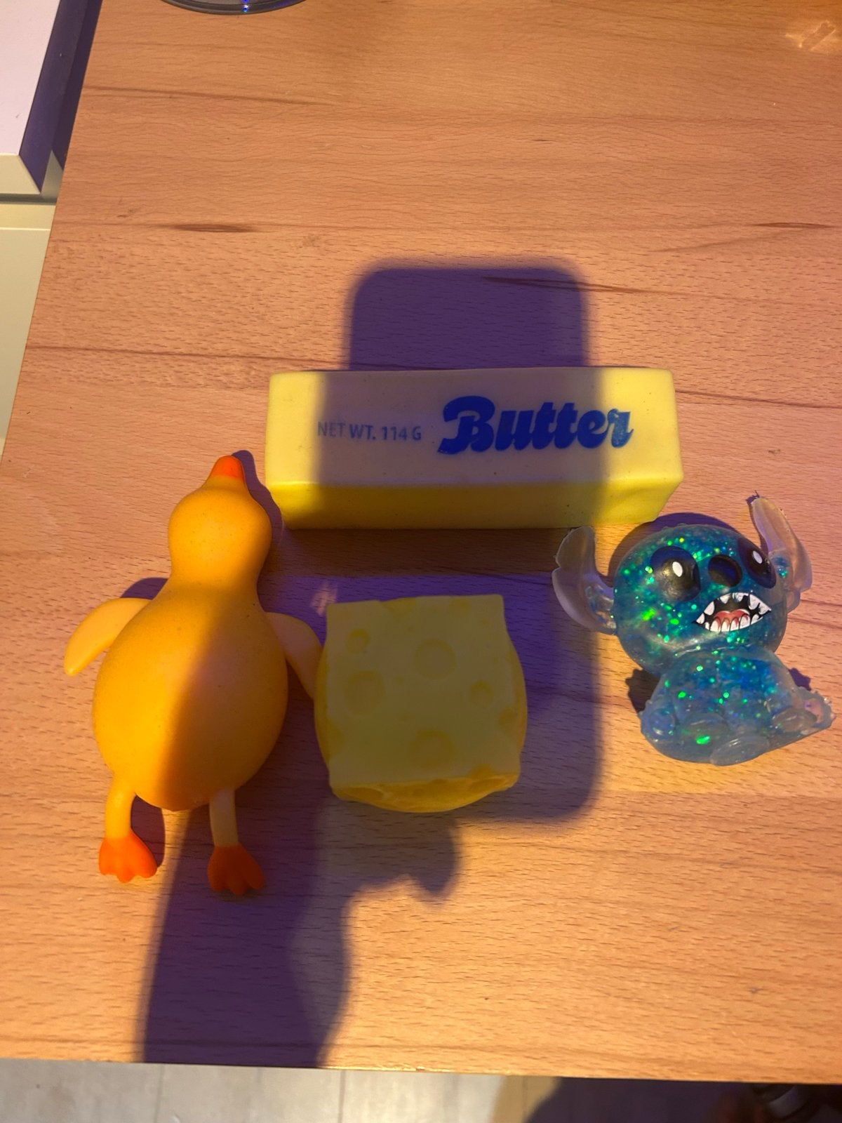 Squish set: Eend, Kaas en Stitch squishy speelgoed, Kinderen en Baby's, Speelgoed | Overig, Verzenden, Gebruikt, Jongen of Meisje