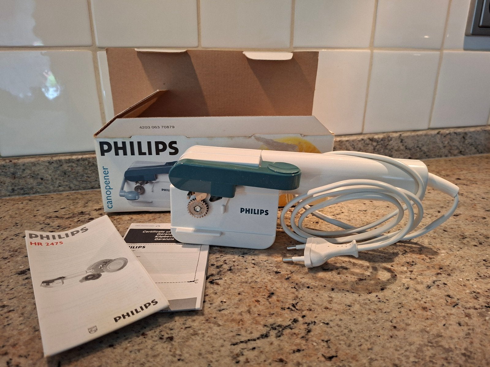 PHILIPS elektrische blikopener (nieuw in doos), Ophalen of Verzenden, Nieuw, Overige materialen, Overige merken
