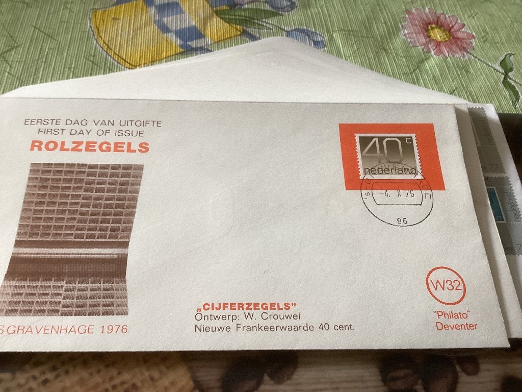 No4679 Philato W32 Heb ook Nederland jaargangen fdc 1963 tm, Ophalen of Verzenden, Onbeschreven, Nederland