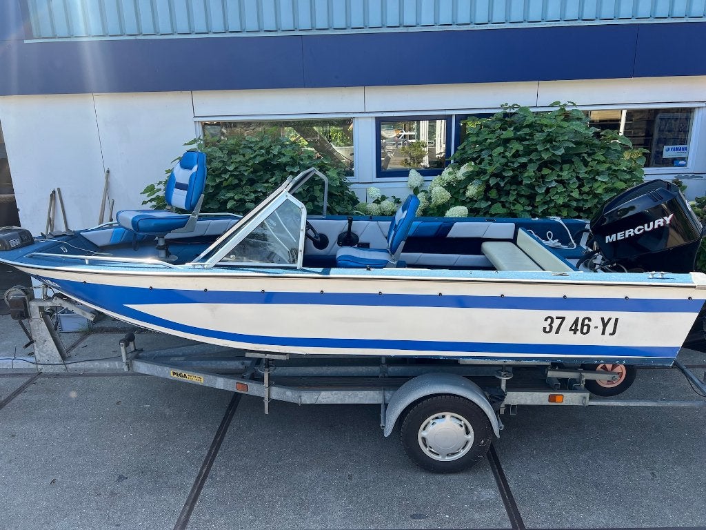 Aluminum Visboot + Mercury F60 + PEGA Trailer, Watersport en Boten, Gebruikt, -, -, Ophalen of Verzenden