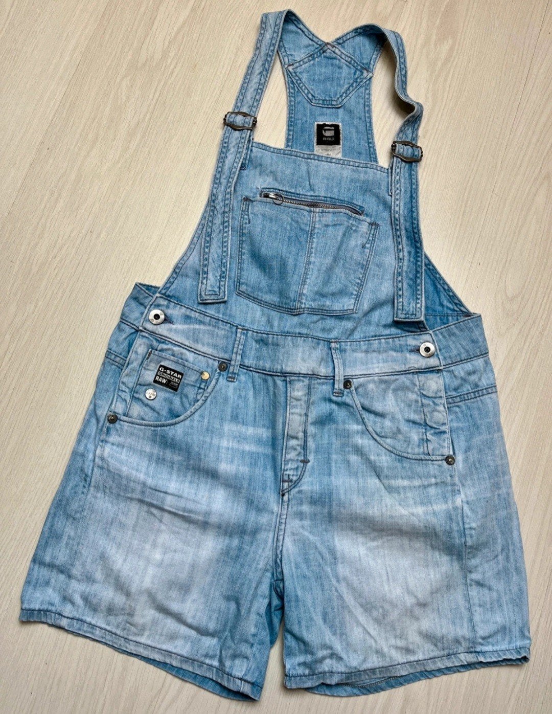 G-Star Raw Arc denim tuinbroek shorts maat L, Kort, Blauw, Maat 42/44 (L), Ophalen of Verzenden
