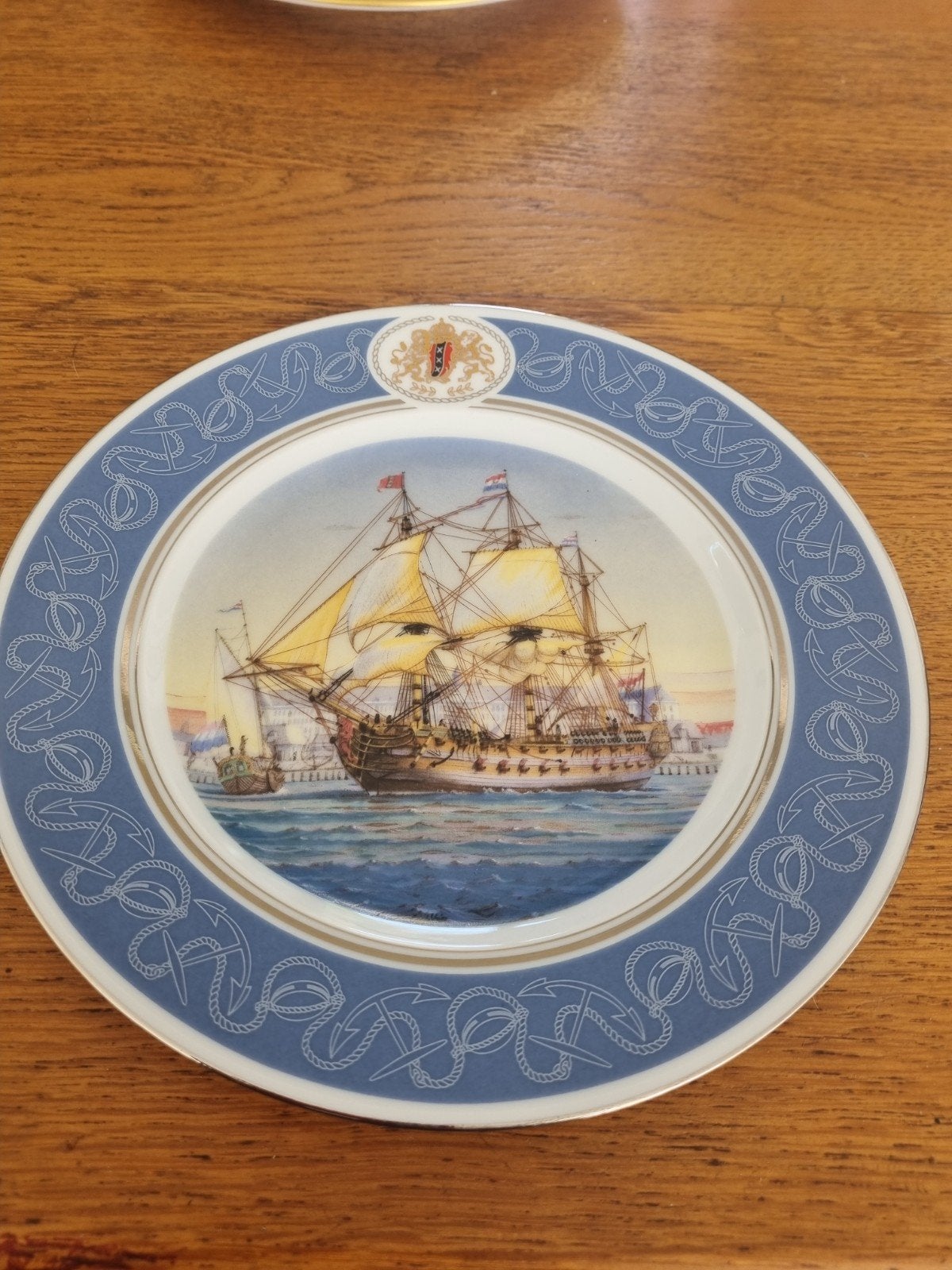 VOC Schip Amsterdam bord - C.A. de Vries - FM 1990, Ophalen of Verzenden