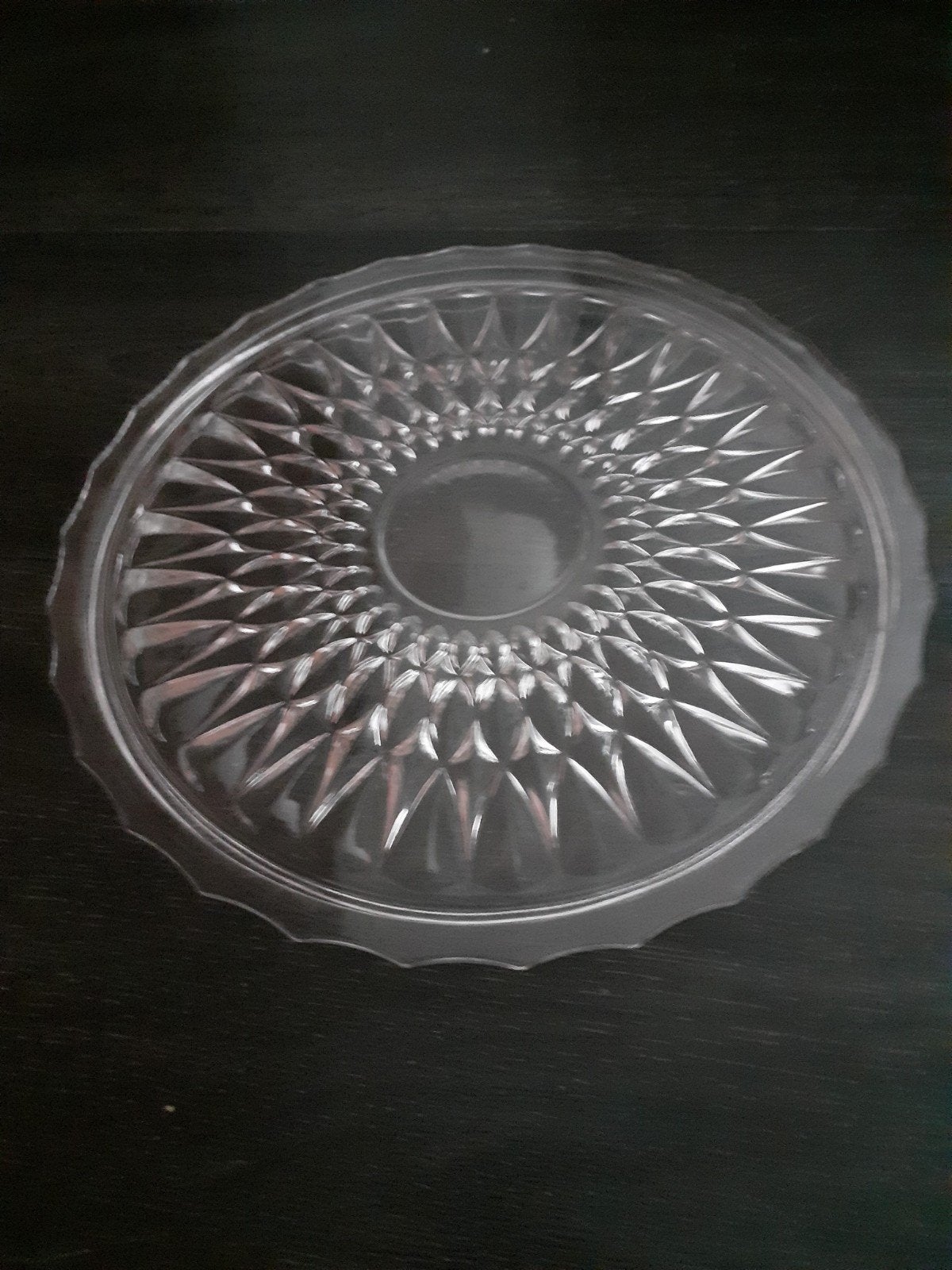 Vintage glazen taartplateau, Ophalen of Verzenden