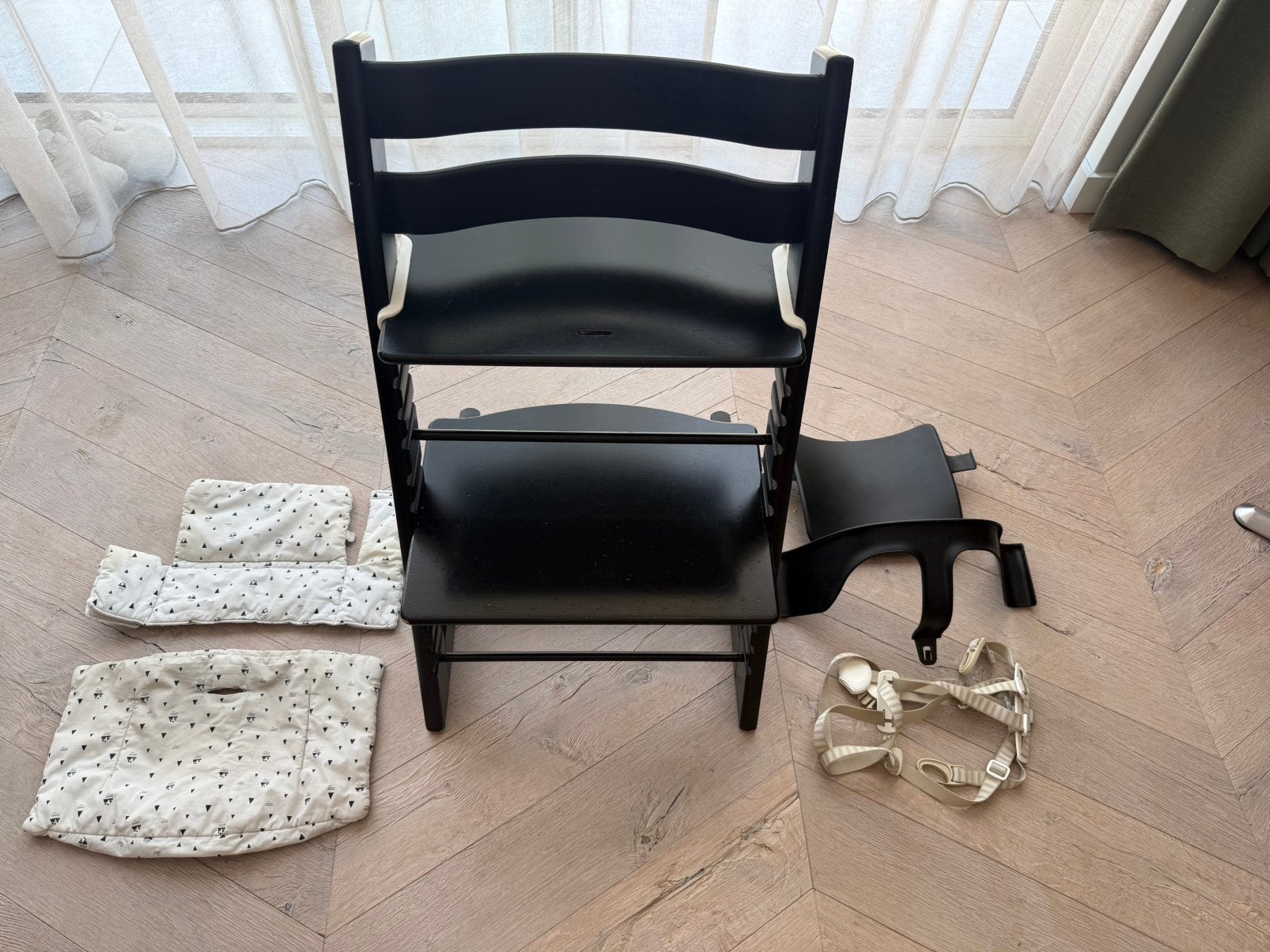 Stokke Tripp Trapp meegroeistoel met accessoires, Ophalen, Gebruikt, Meegroeistoel, Aanschuifbaar