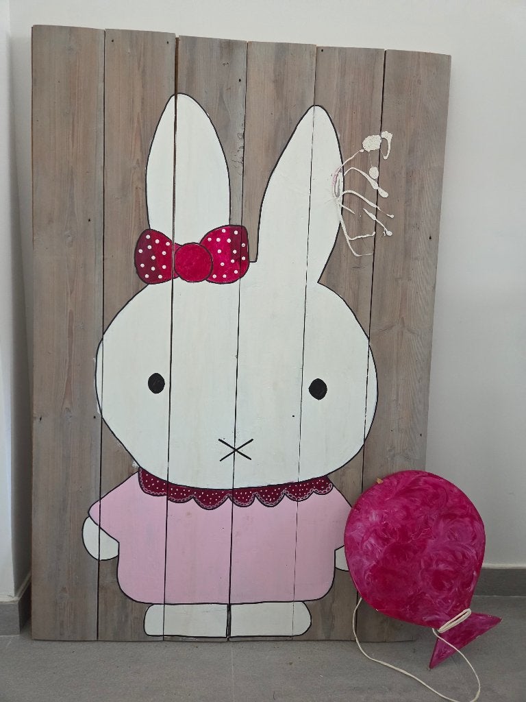 Nijntje wanddecoratie, Ophalen, Gebruikt, 120 cm, Hout