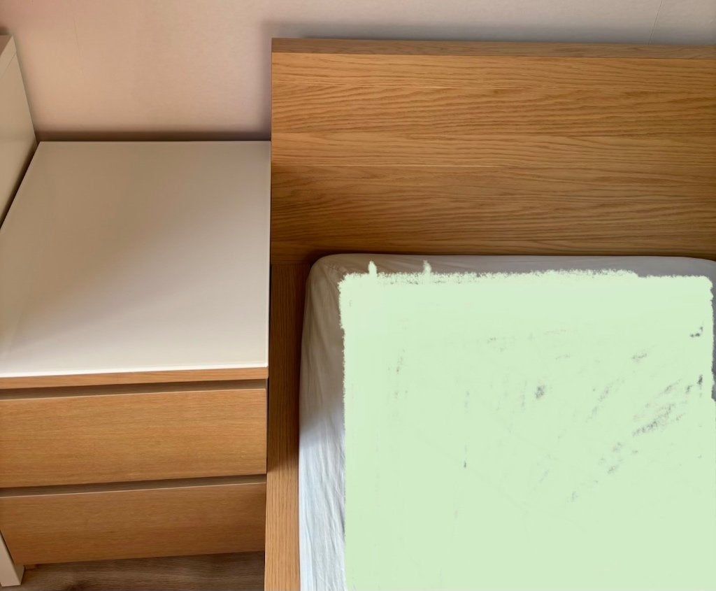 Malm bed+nachtkastjes, Ophalen, Gebruikt, Overige kleuren, Tweepersoons