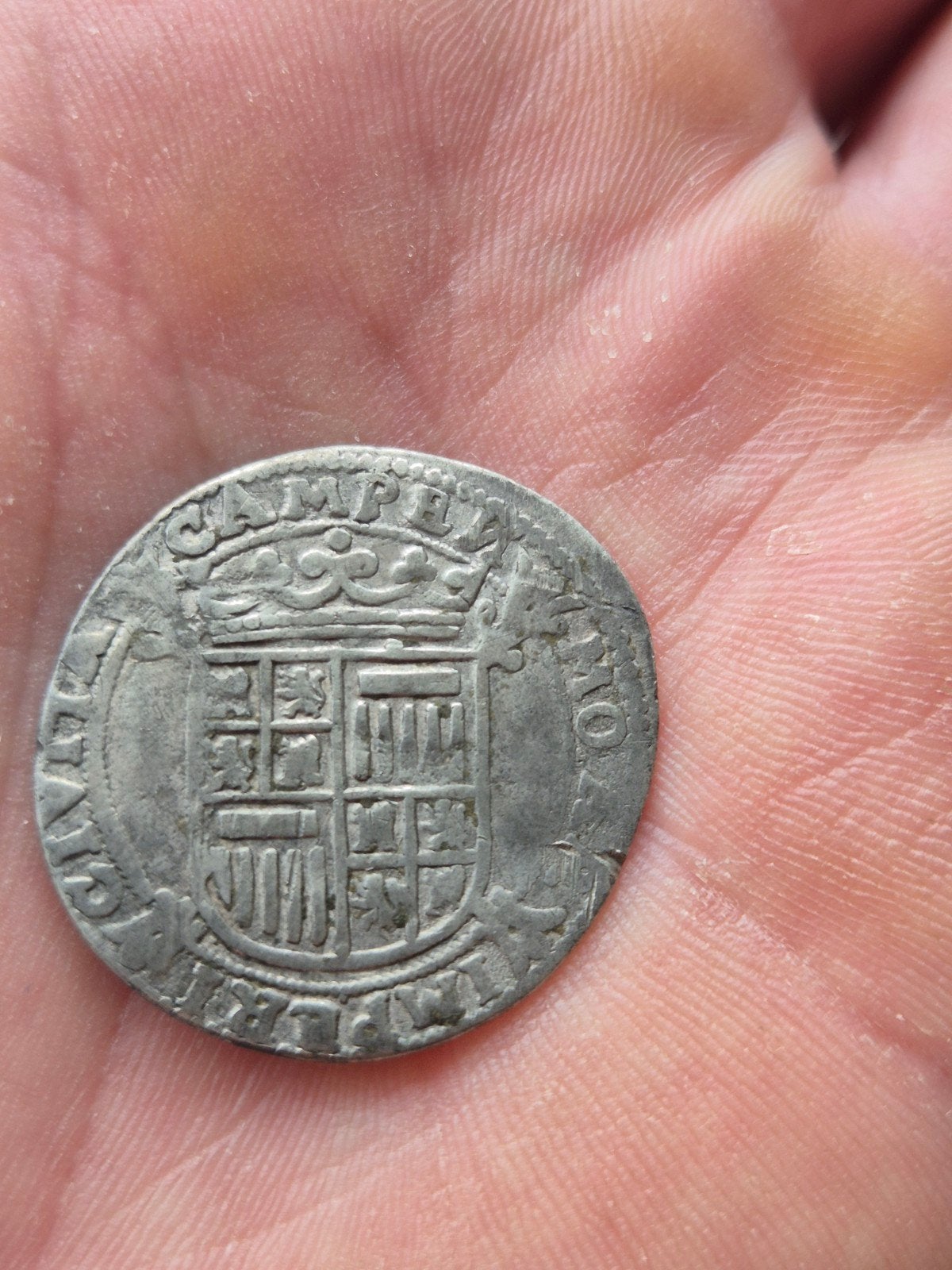 Arendschelling Kampen - Bodemvondst (4,66 gr, 3,4 cm), Vóór koninkrijk, Zilver, Losse munt, Overige waardes