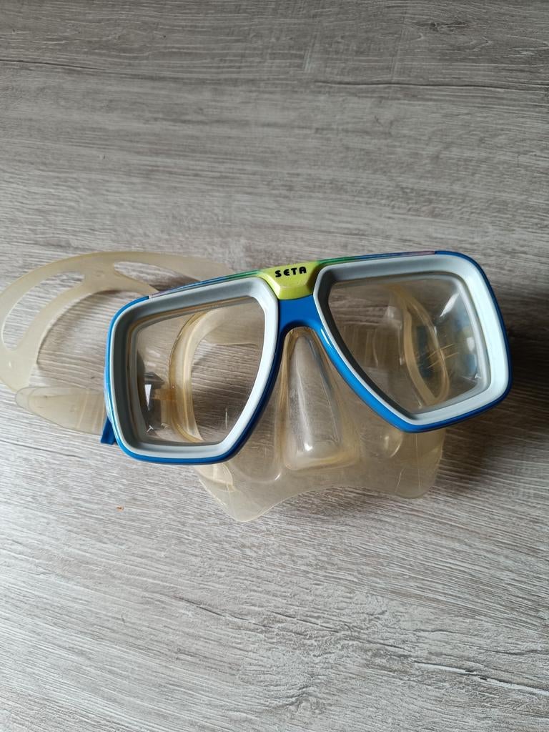 Vintage Seta Duikbril - Blauw/Geel, Ophalen, Gebruikt, Duikbril of Snorkel