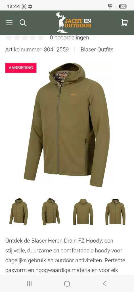 Blaser hoody maat xl, Ophalen of Verzenden, Nieuw, Maat 56/58 (XL)