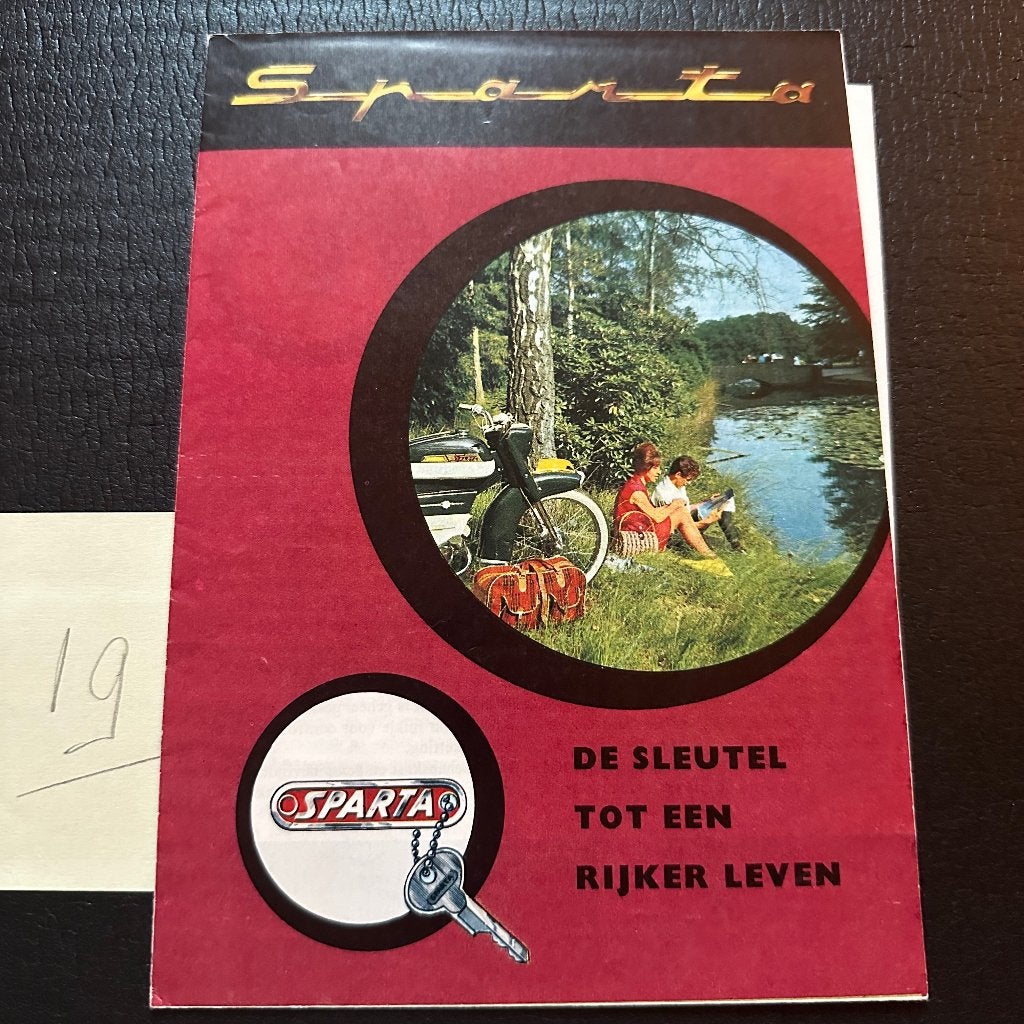 #19) SPARTA 1964  Bromfiets Folder, Boeken, Verzenden, Gelezen, Folder