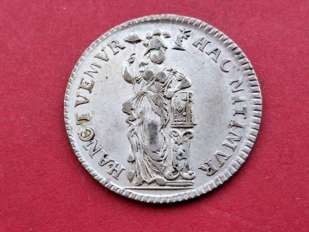 1/4 gulden Muntmeesterpenning 1759 Gelderland, Vóór koninkrijk, Zilver, 25 cent, Ophalen of Verzenden