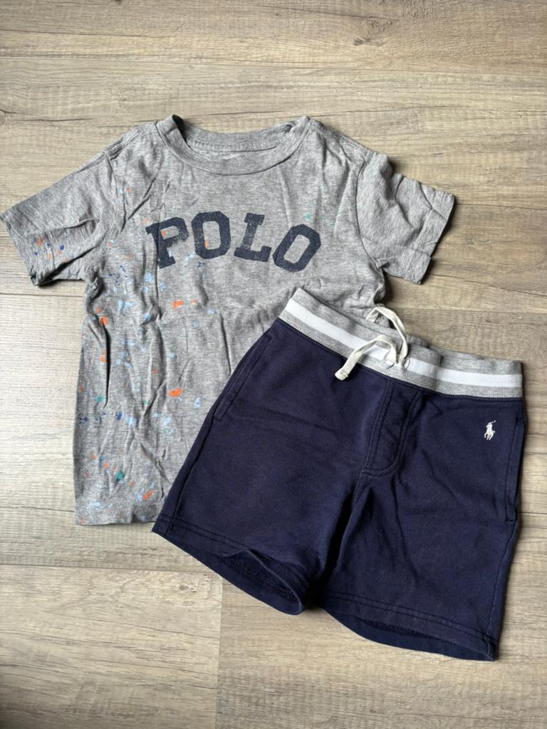 Polo Ralph Lauren set: T-shirt en korte broek (maat 110), Kinderen en Baby's, Kinderkleding | Maat 110, Ophalen of Verzenden, Gebruikt