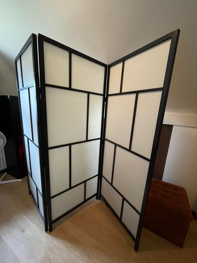 Groot kamerscherm mondriaan 215x185, Huis en Inrichting, Woonaccessoires | Kamerschermen, Ophalen, Gebruikt