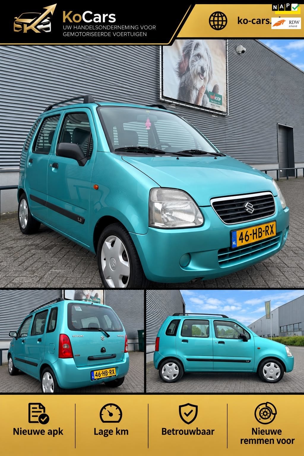 Suzuki Wagon R+ / Nieuwe Apk / Lage km / Multimedia, Auto's, Voorwielaandrijving, Gebruikt, 31 €/maand, 4 cilinders