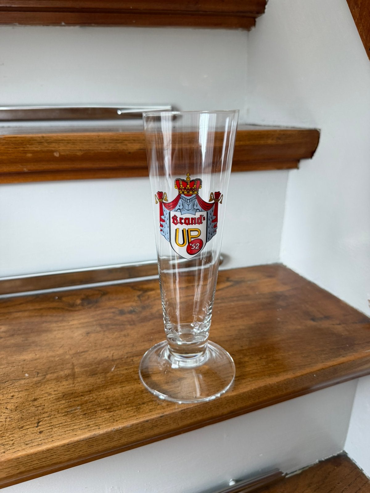 Brand UP '52 bierglas vintage, Verzamelen, Ophalen of Verzenden, Zo goed als nieuw, Glas of Glazen, Brand