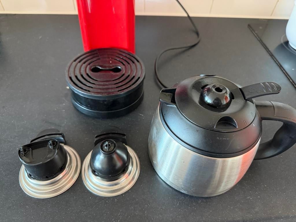 Philips Senseo Original Plus Koffiepadapparaat Rood, Koffiemachine, Ophalen of Verzenden, Zo goed als nieuw, 2 tot 4 kopjes