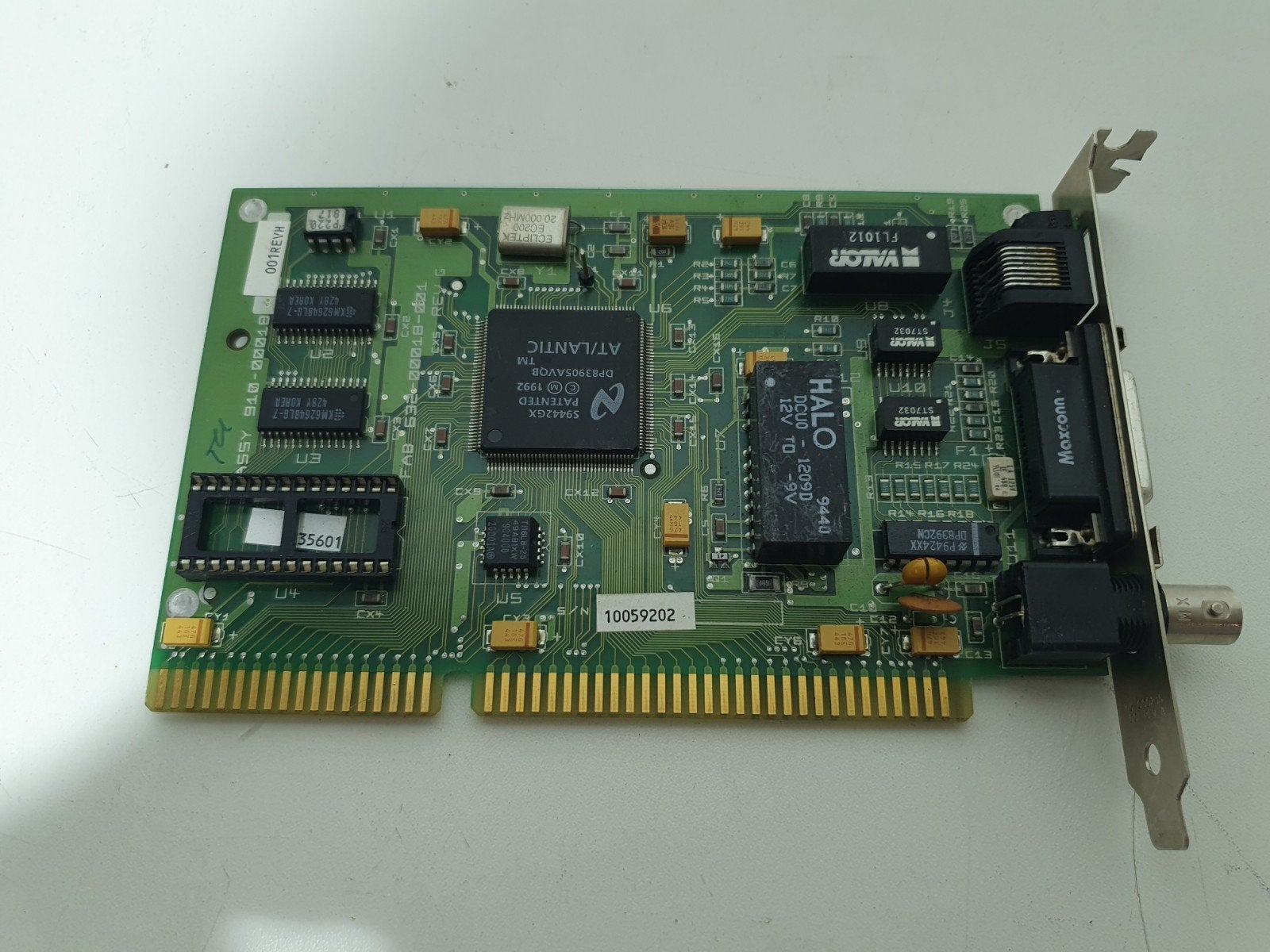Novell NE2000 Plus-3 ISA netwerkkaart BNC/AUI/RJ45 vintage, Intern, Gebruikt, ., .