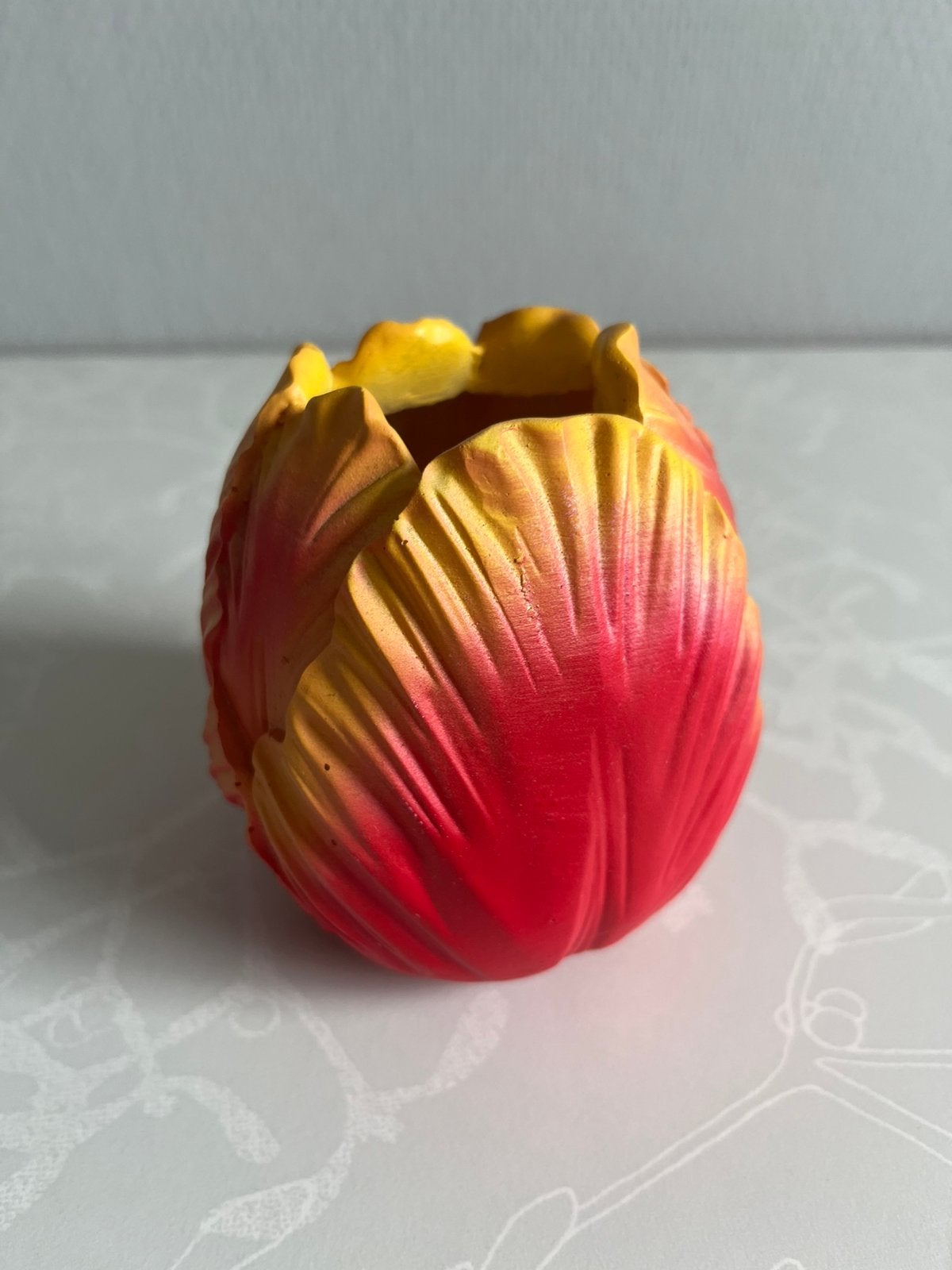 Tulp vaas 12cm Toulon burning flame, Ophalen of Verzenden, Zo goed als nieuw