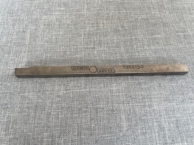 AEE.MERK stalen Beitelplaat, model AMK 66 afm. 8x8x150 mm, Ophalen of Verzenden, Gebruikt, Overige typen
