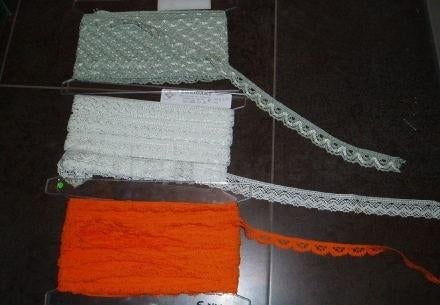naaien kant lint nylon blauw roos groen kant, Verzenden, Nieuw, Lint, Band of Elastiek