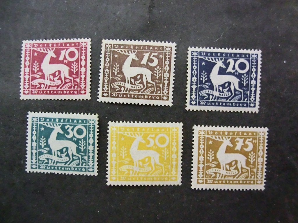 Wurttemberg serie 144-149 Postfris.( aanbieding ), Ophalen of Verzenden, Duitse Keizerrijk, Postfris
